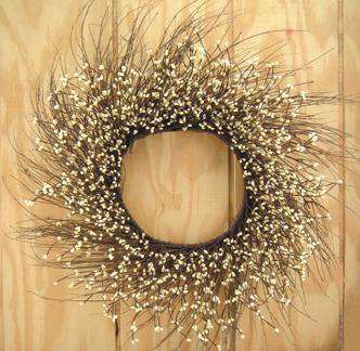 Ivory Pip Twig Wreath, 22
